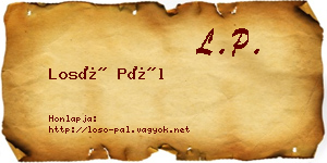 Losó Pál névjegykártya